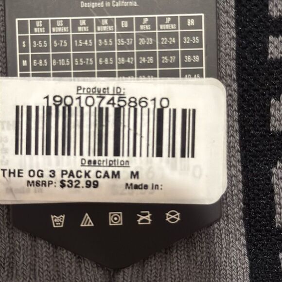 STANCE UNISEX CASUAL MULTI PACK OF THREE CREW HEIGHT SOCKS SIZE MEDIUM NWT - Picture 7 of 7